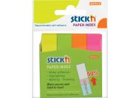 Samolepicí záložky Stick´n by Hopax - 12 x 50 mm / 4 x 100 lístků / neonové barvy Samolepicí záložky Stick´n by Hopax - 12 x 50 mm / 4 x 100 lístků / neonové barvy