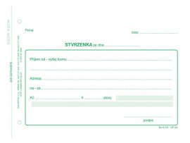 Optys 1080 stvrzenka NCR 100 listů A6 Optys 1080 stvrzenka NCR 100 listů A6