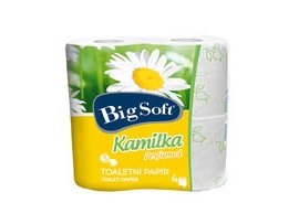 Big Soft toaletní papír s vůni kamilky 3-vrstvý 4ks