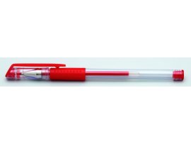 Gelové pero Sakota s víčkem - červená