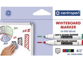 Značkovač Centropen 8559 stíratelný - sada 4 ks Značkovač Centropen 8559 stíratelný - sada 4 ks