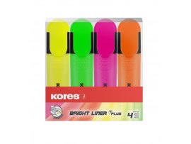 Zvýrazňovač Kores Bright Liner / sada 4 ks Zvýrazňovač Kores Bright Liner / sada 4 ks