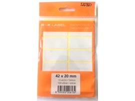 Samolepicí etikety v sáčku - 42 x 20 mm / 100 etiket Samolepicí etikety v sáčku - 42 x 20 mm / 100 etiket
