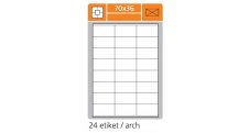 Print etikety A4 PLUS pro laserový a inkoustový tisk - 70 x 36 mm (24 etiket / arch)