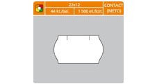 Etikety do etiketovacích kleští - 22 x 12 mm Contact / bílá