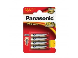 Baterie Panasonic PRO POWER alkalické - baterie mikrotužka AAA / 4 ks Baterie Panasonic PRO POWER alkalické - baterie mikrotužka AAA / 4 ks