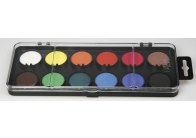 Vodové barvy - 12 barev / průměr 30 mm