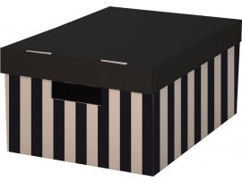 Krabice úložná s víkem - 28 x 37 x 18 cm / 2 ks