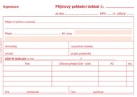 Baloušek příjmový pokladní doklad i pro podvojné účetnictví - A6 / nečíslovaný / 50 listů / NCR / PT030