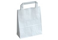 Tašky papírové plochá ucha - bílá / 180 x 80 x 250 mm Tašky papírové plochá ucha - bílá / 180 x 80 x 250 mm