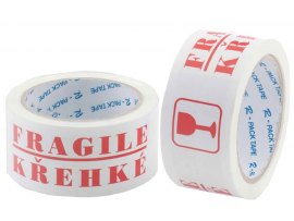 Lepicí páska s textem - 50 mm x 66 m / křehké Lepicí páska s textem - 50 mm x 66 m / křehké