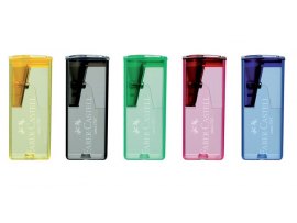 Ořezávátko Faber Castell  Fluor se zásobníkem - fluorescenční barvy