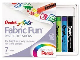 Voskové pastelky na textil Pentel - 7 barev Voskové pastelky na textil Pentel - 7 barev