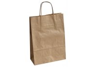 Tašky papírové kroucená ucha - hnědá / 230 x 100 x 320 mm Tašky papírové kroucená ucha - hnědá / 230 x 100 x 320 mm