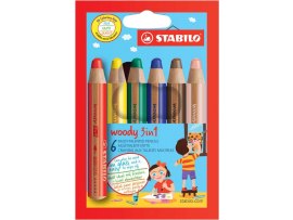 Pastelky STABILO® Woody 3v1 / 6 barev Pastelky STABILO® Woody 3v1 / 6 barev