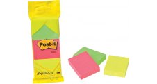 Samolepicí bločky Post-it - 51 mm x 38 mm / 3 x 100 lístků neon