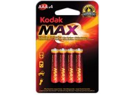 Baterie Kodak alkalické - baterie mikrotužková AAA 1,5 V / 4 ks Baterie Kodak alkalické - baterie mikrotužková AAA 1,5 V / 4 ks