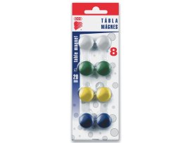 Magnety - průměr 20 mm / barevný mix / 8 ks Magnety - průměr 20 mm / barevný mix / 8 ks