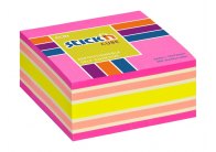 Samolepicí bločky Stick´n by Hopax - 76 x 76 mm / 400 lístků / neon mix růžová