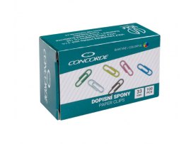 Dopisní spony CONCORDE barevné - 32 mm / 100 ks Dopisní spony CONCORDE barevné - 32 mm / 100 ks