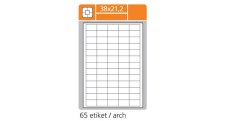 Print etikety A4 PLUS pro laserový a inkoustový tisk - 38 x 21,2 mm (65 etiket / arch)