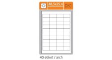 Print etikety A4 PLUS pro laserový a inkoustový tisk - 48,5 x 25,4 mm (40 etiket / arch)