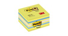 Samolepicí bločky Post-it kostky - zelená, žlutá, modrá, fialová / 450 lístků