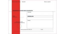 Obálky B6 s dodejkou samopropisovací - s červeným pruhem / 1000 ks