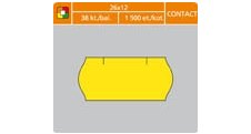 Etikety do etiketovacích kleští - 26 x 12 mm Contact / žlutá