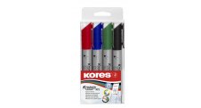 Popisovač Kores K-marker Flipchart - sada 4 ks / kulatý hrot