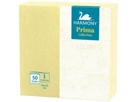 Harmony Color papírové ubrousky žluté 1-vrstvé 33 x 33 cm 50ks Harmony Color papírové ubrousky žluté 1-vrstvé 33 x 33 cm 50ks