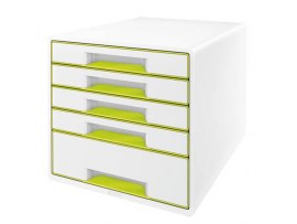 Zásuvkový box Leitz WOW - 4+1 zásuvky / zelená Zásuvkový box Leitz WOW - 4+1 zásuvky / zelená