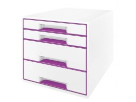 Zásuvkový box Leitz WOW - 2+2 zásuvky / fialová Zásuvkový box Leitz WOW - 2+2 zásuvky / fialová