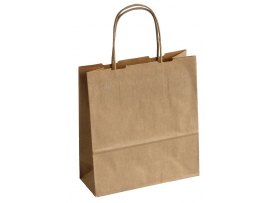 Tašky papírové kroucená ucha - hnědá / 180 x 80 x 250 mm Tašky papírové kroucená ucha - hnědá / 180 x 80 x 250 mm