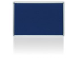 Tabule filcová v hliníkovém rámu - 100 x 150 cm / modrá
