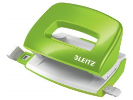 Leitz NeXXt 5060 mini kancelářský děrovač / metalická zelená Leitz NeXXt 5060 mini kancelářský děrovač / metalická zelená