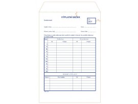 MSK 210 výplatní sáčky výplatní sáček