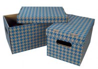 Krabice Emba úložná s víkem - modrá / A4 / 30 x 22,5 x 20 cm Krabice Emba úložná s víkem - modrá / A4 / 30 x 22,5 x 20 cm