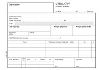 MSK 40 výdajový pokladní doklad nečíslovaný 100 listů A6