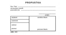 MSK 7400214 propustky 100 listů A7