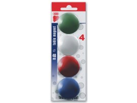 Magnety - průměr 40 mm / barevný mix / 4 ks