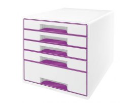Zásuvkový box Leitz WOW - 4+1 zásuvky / fialová Zásuvkový box Leitz WOW - 4+1 zásuvky / fialová