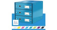 Zásuvkový box Leitz Click & Store - 3 zásuvky / modrá