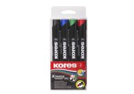 Popisovač Kores K-Marker Permanent - sada 4 ks / kulatý hrot Popisovač Kores K-Marker Permanent - sada 4 ks / kulatý hrot