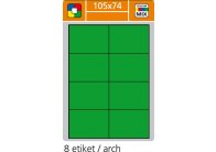 Print etikety A4 pro laserový a inkoustový tisk - 105 x 74 mm (8 etiket/ arch) zelená Print etikety A4 pro laserový a inkoustový tisk - 105 x 74 mm (8 etiket/ arch) zelená