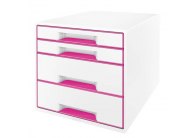 Zásuvkový box Leitz WOW - 2+2 zásuvky / růžová Zásuvkový box Leitz WOW - 2+2 zásuvky / růžová