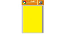 Print etikety A4 pro laserový a inkoustový tisk - 210 x 297 mm (1 etiketa/ arch) žlutá