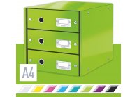 Zásuvkový box Leitz Click & Store - 3 zásuvky / zelená