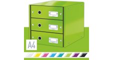 Zásuvkový box Leitz Click & Store - 3 zásuvky / zelená