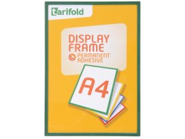 Kapsy samolepicí Display Frame - A4 / zelená